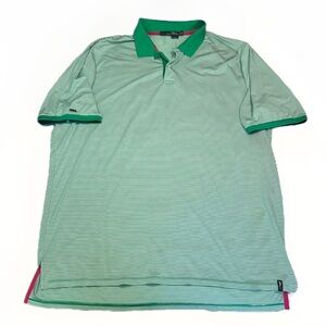 Ralph Lauren RLX Golf Polo Green White Stripes sz XXL